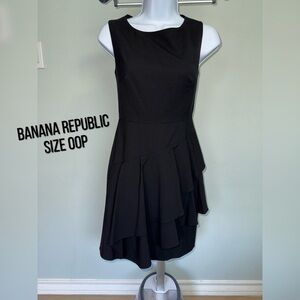 Banana Republic Asymmetrical Black Dress